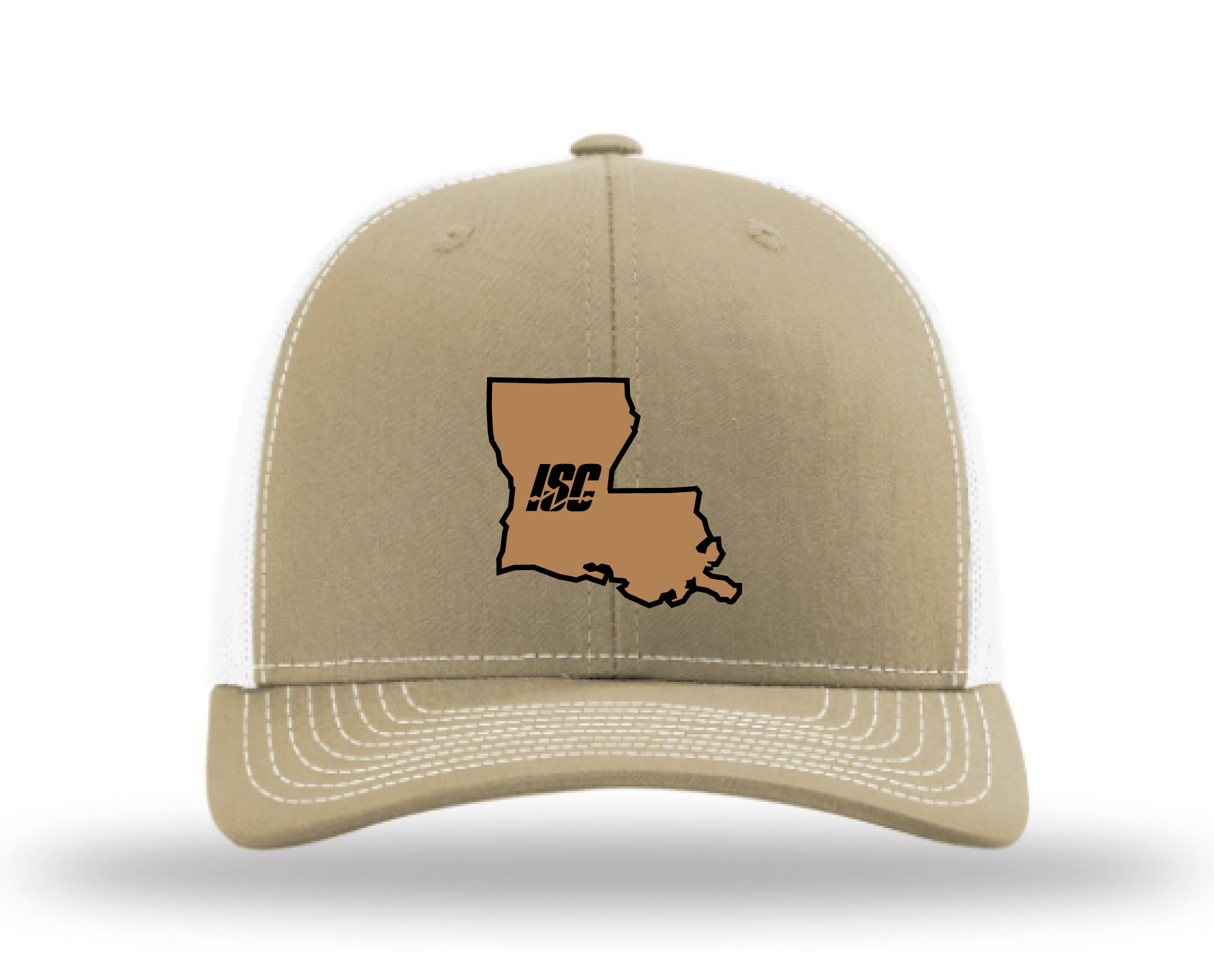 State Patch Richardson Adjustable Snapback Trucker Cap - Khaki/White